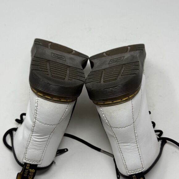 Dr Martens Zavala J Combat Boots Kids Girls Size 13 White Side Zipper Docs Doc - Picture 14 of 16